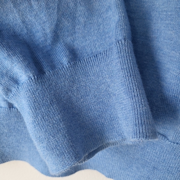 Brooks Brothers Light Blue Zip-Up Sweater - Picture 4 of 7